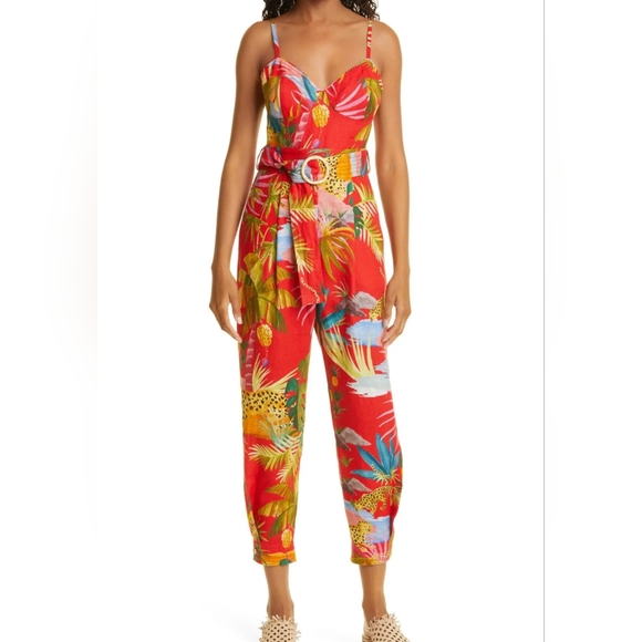 Farm Rip Linen Jumpsuit - Read Description (small damage) - Picture 2 of 6